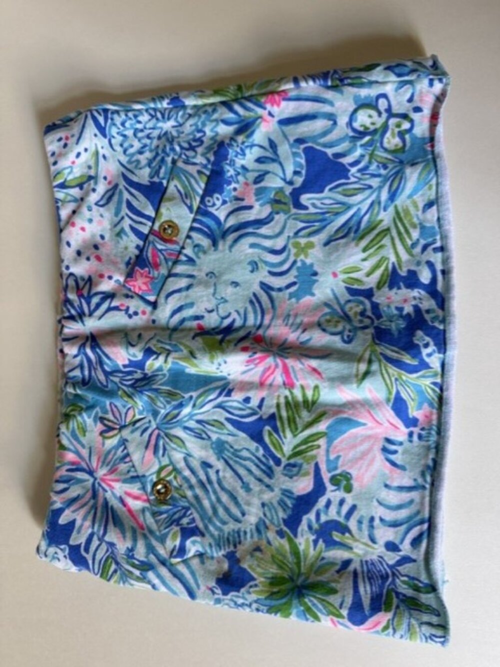 Lilly Pulitzer Girls Blue Pink Green Floral Skort